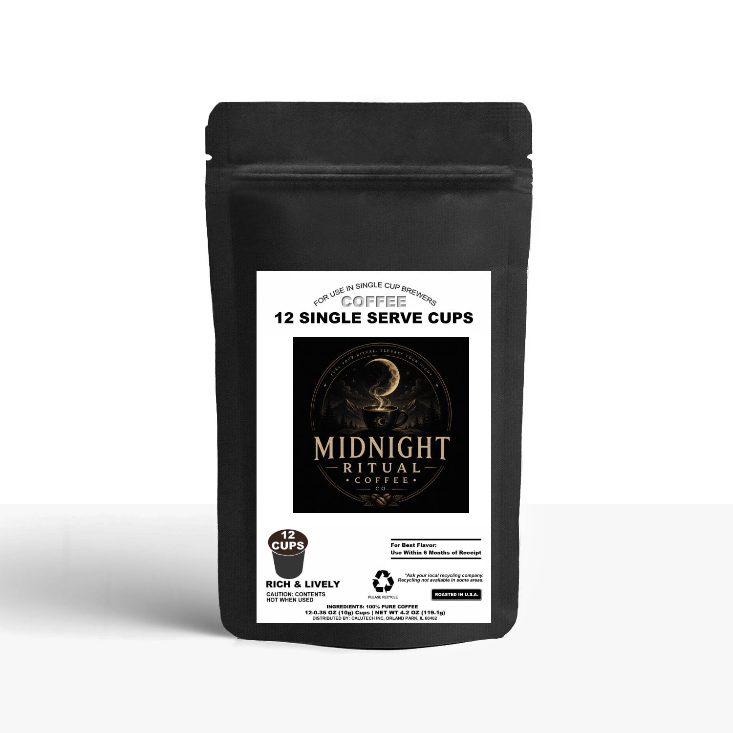 12 Pack Single Serve Coffee Capsules